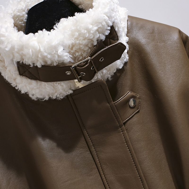 Celyn faux Leather Jacket with fur