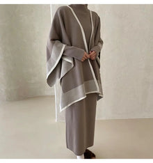 Bianca luxury Woolen Dress with Cover Up