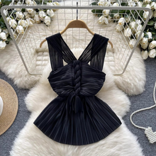 Linda Pleated Peplum Blouse