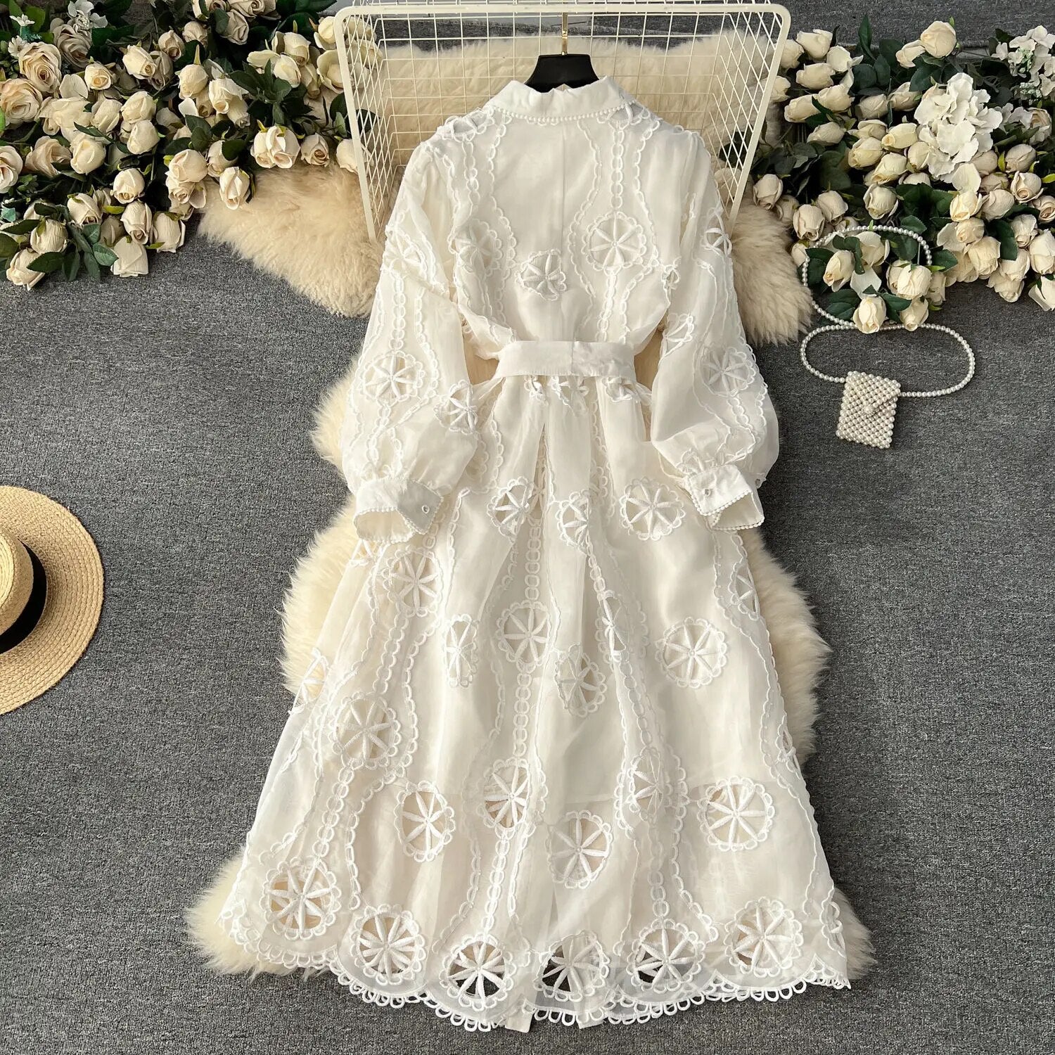 Cora Lace Hollow out Dress