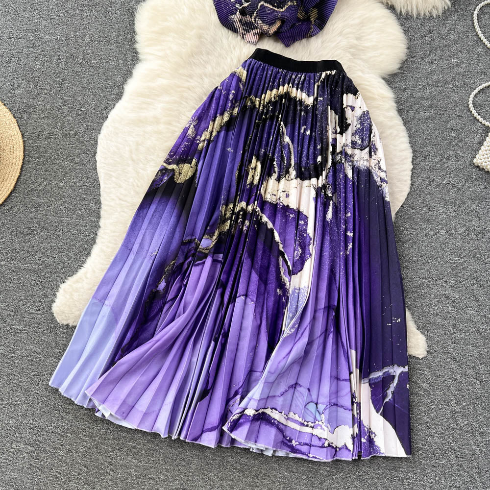 Laura Summer Set with Pleated Skirt