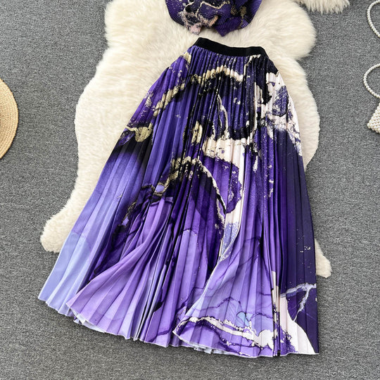 Laura Summer Set with Pleated Skirt