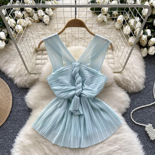 Linda Pleated Peplum Blouse