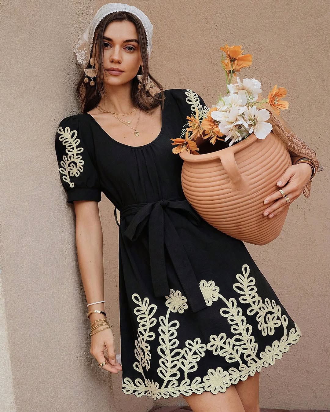 Alanna Luxury Embroidered Dress