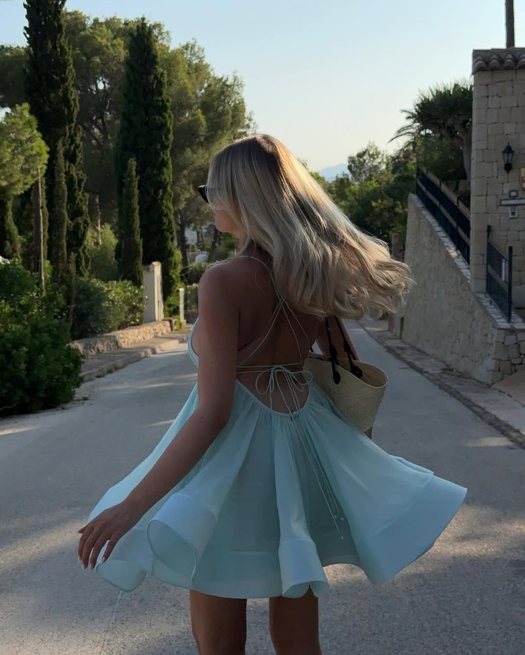 Lara Flounced Mini Dress