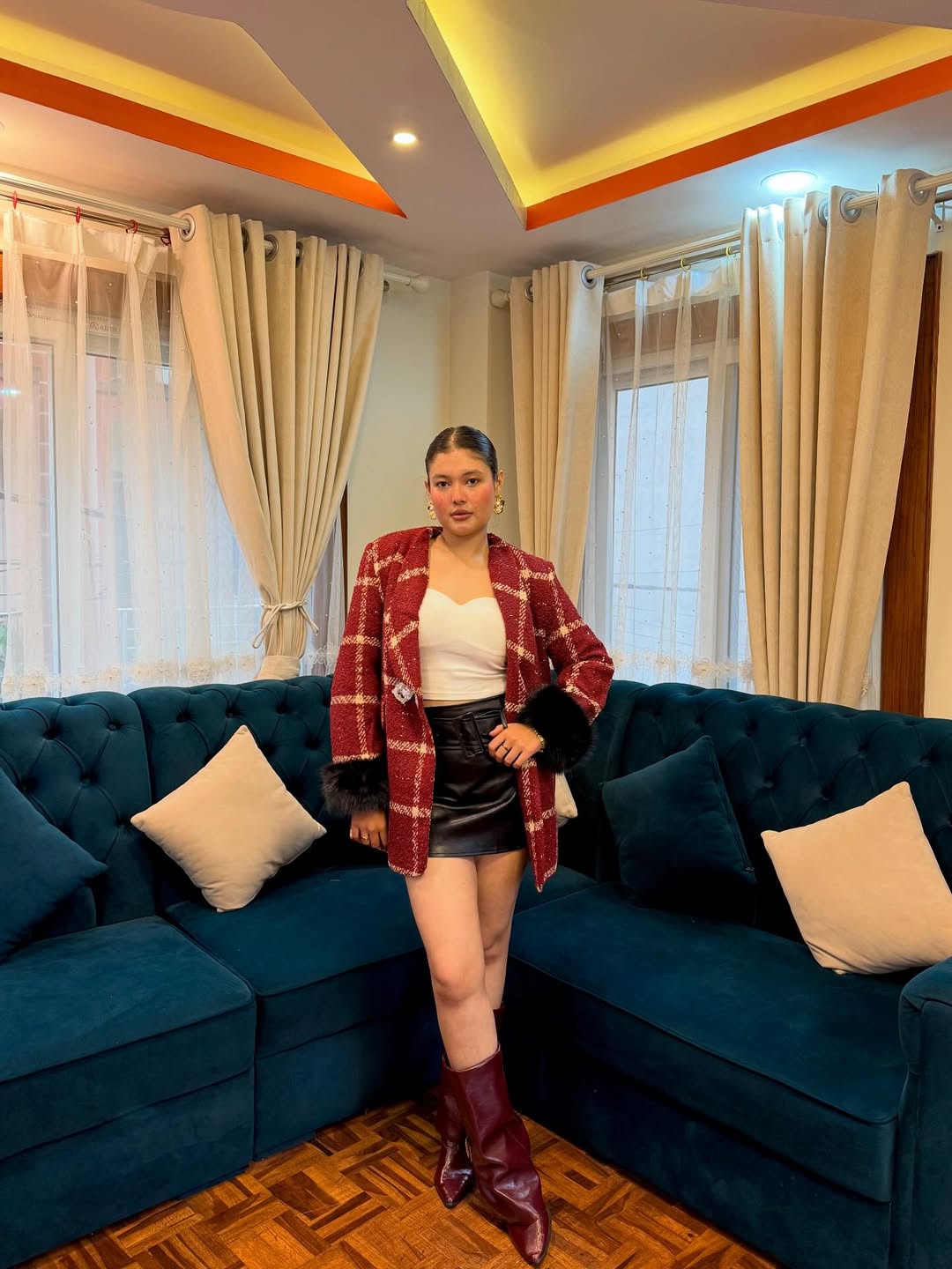 Telsa Embellished Tweed Blazer