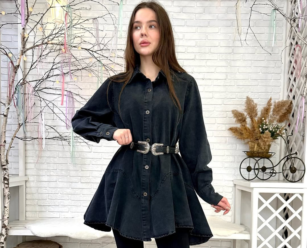 Katherine Denim Dress with Belt