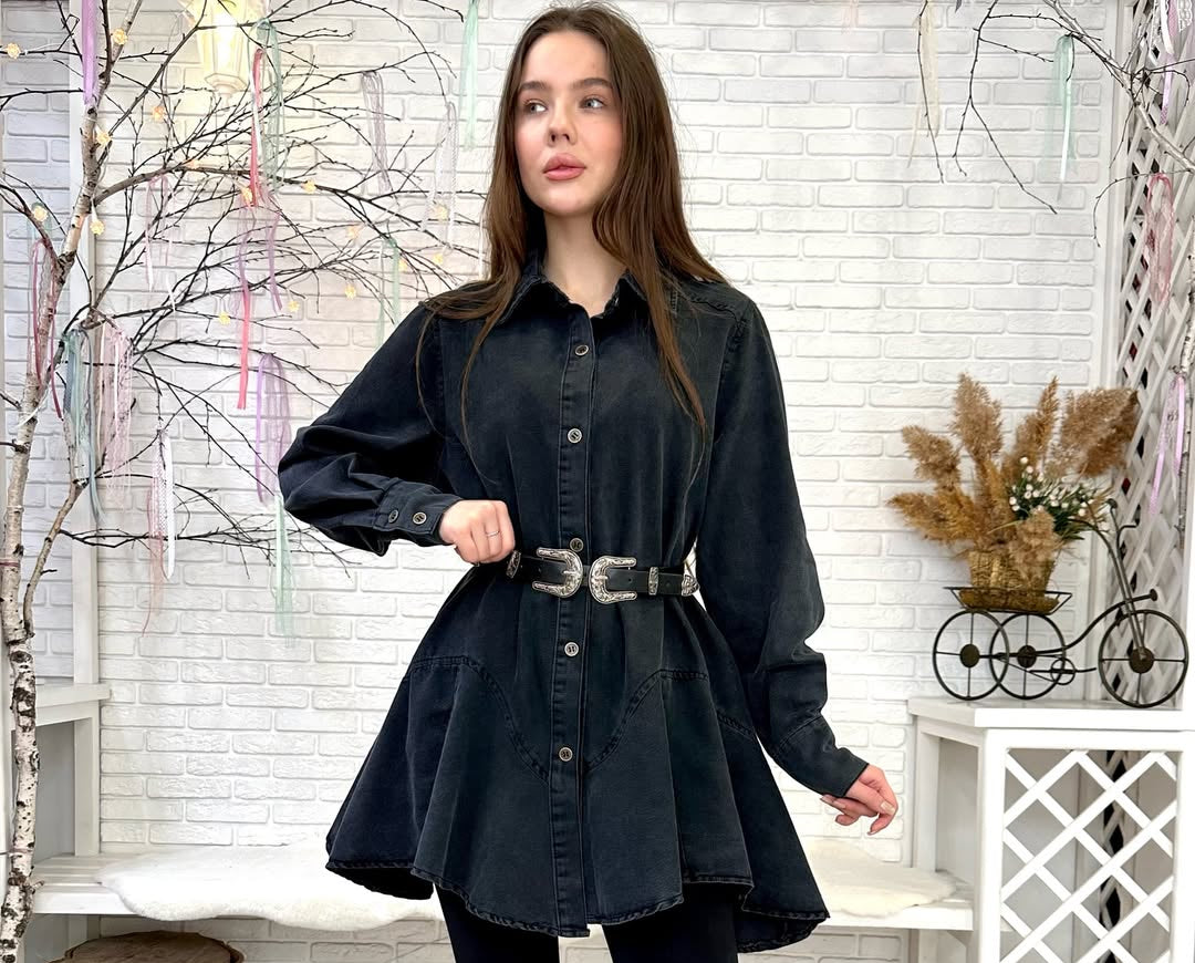 Katherine Denim Dress with Belt