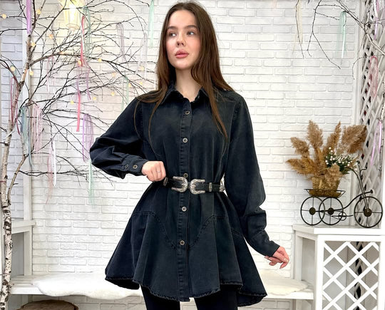 Katherine Denim Dress with Belt