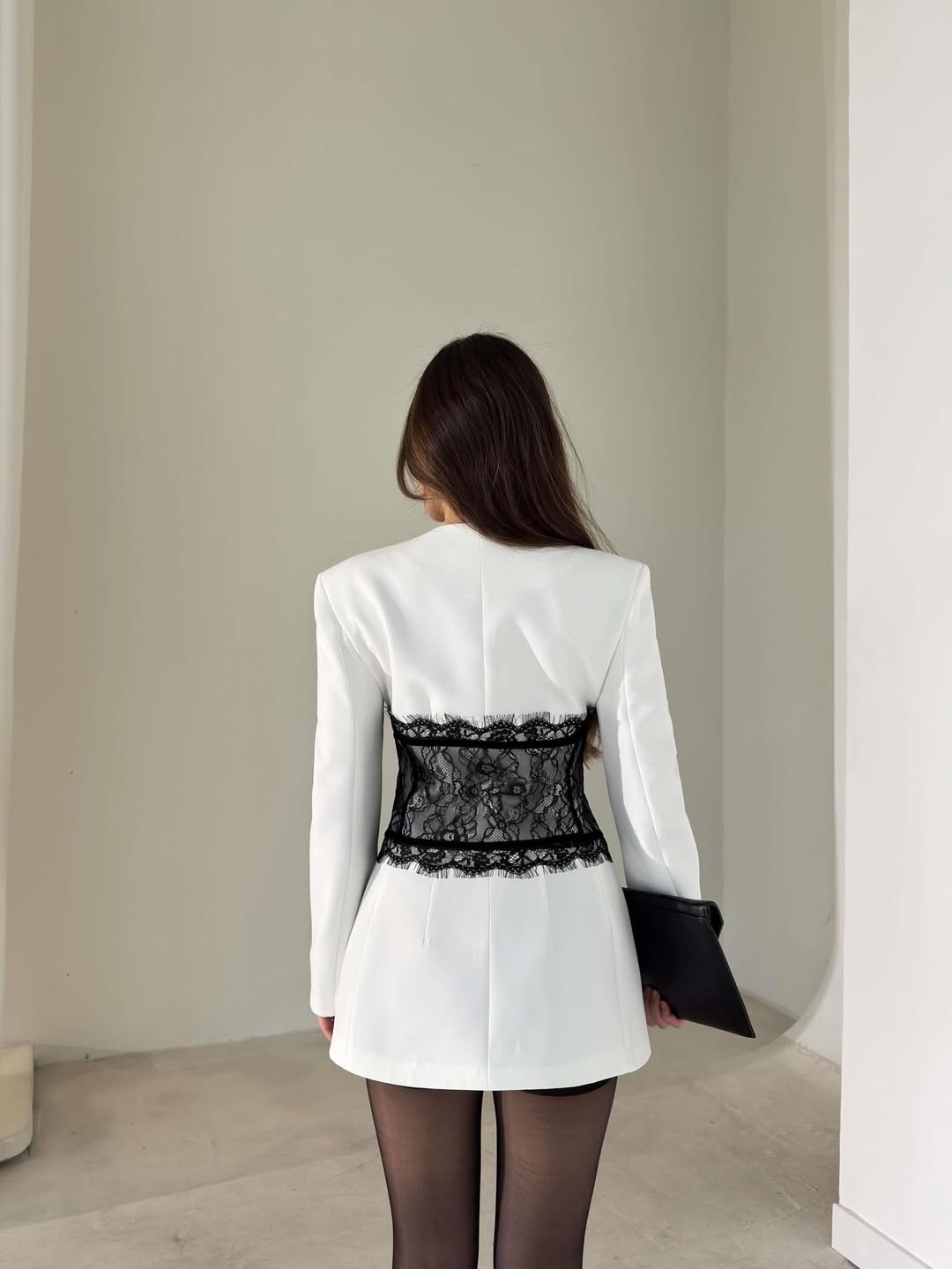 Velora Lace Embellished Blazer