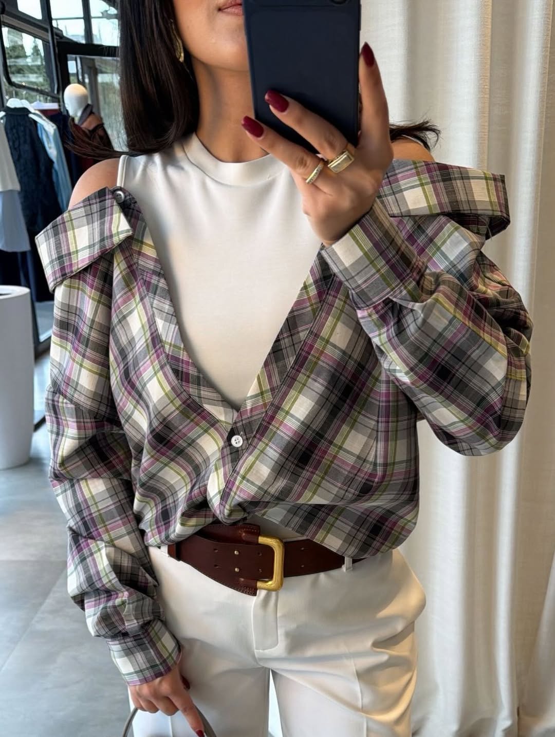 Genevieve Plaid Tank Top