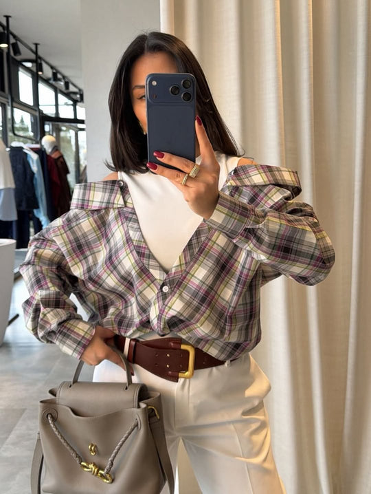 Genevieve Plaid Tank Top