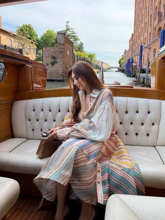 Paisley Striped Dress