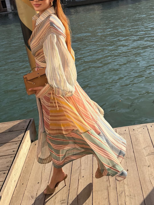 Paisley Striped Dress