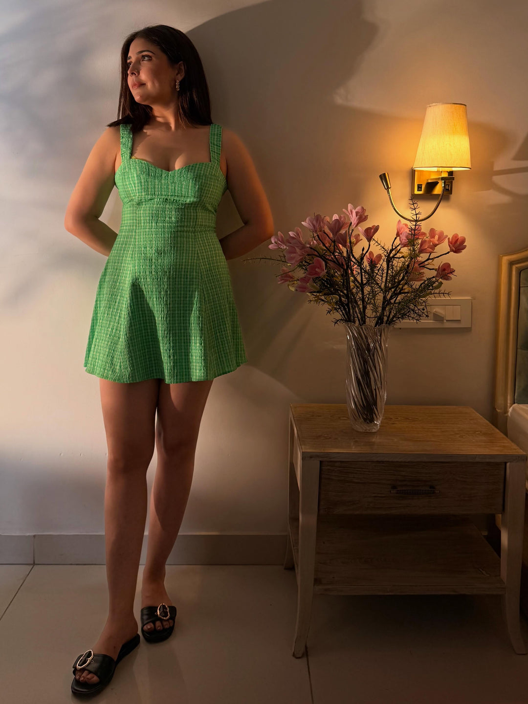 Jenny Gingham Mini Dress