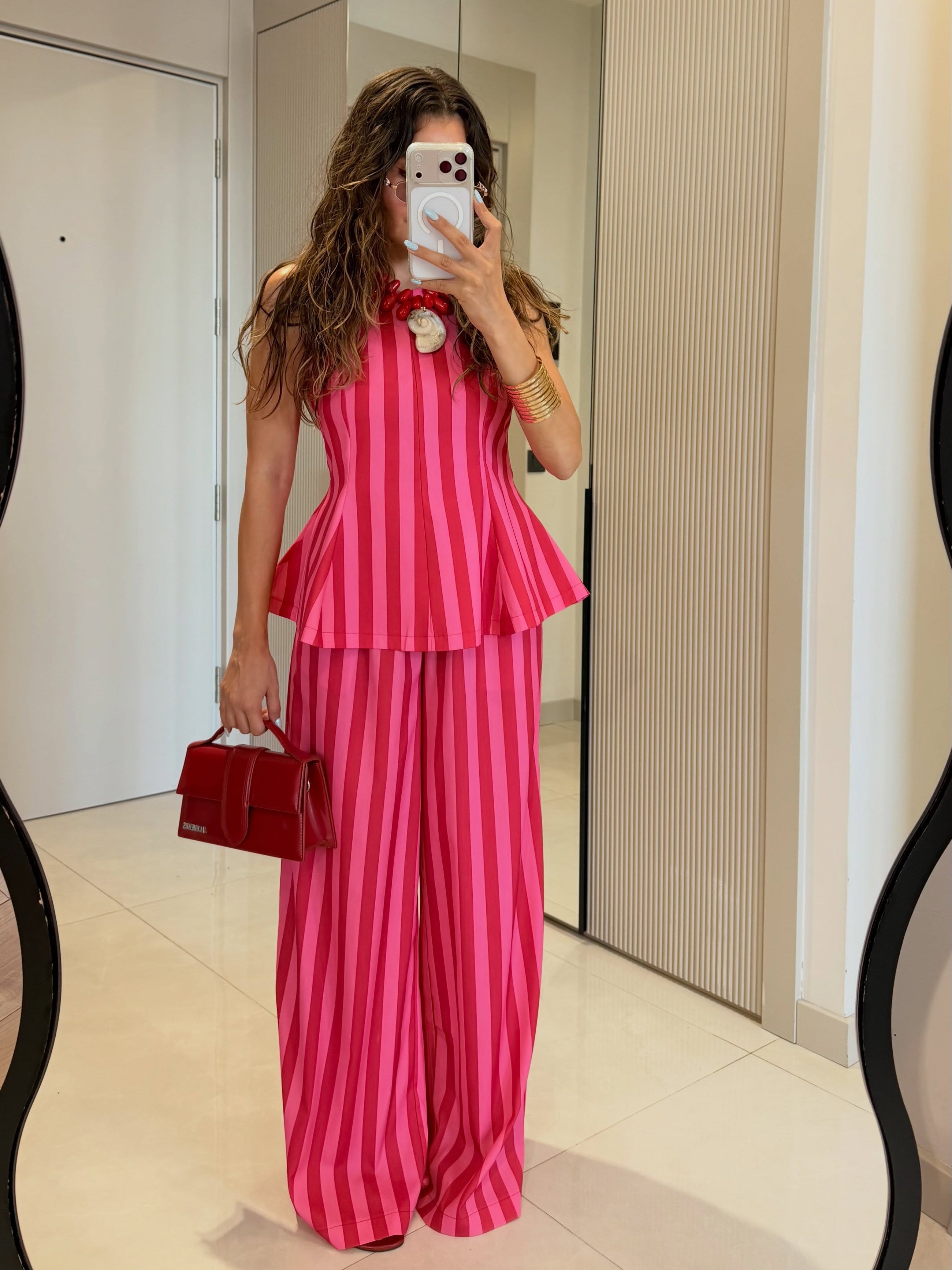 Candy Striped Coordinated Set
