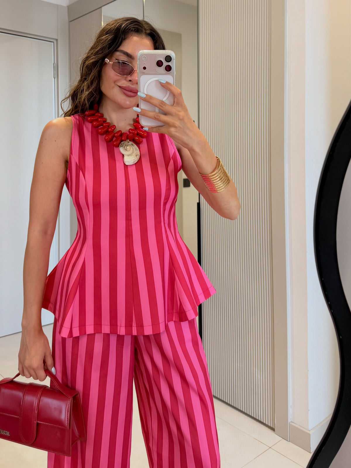 Candy Striped Coordinated Set
