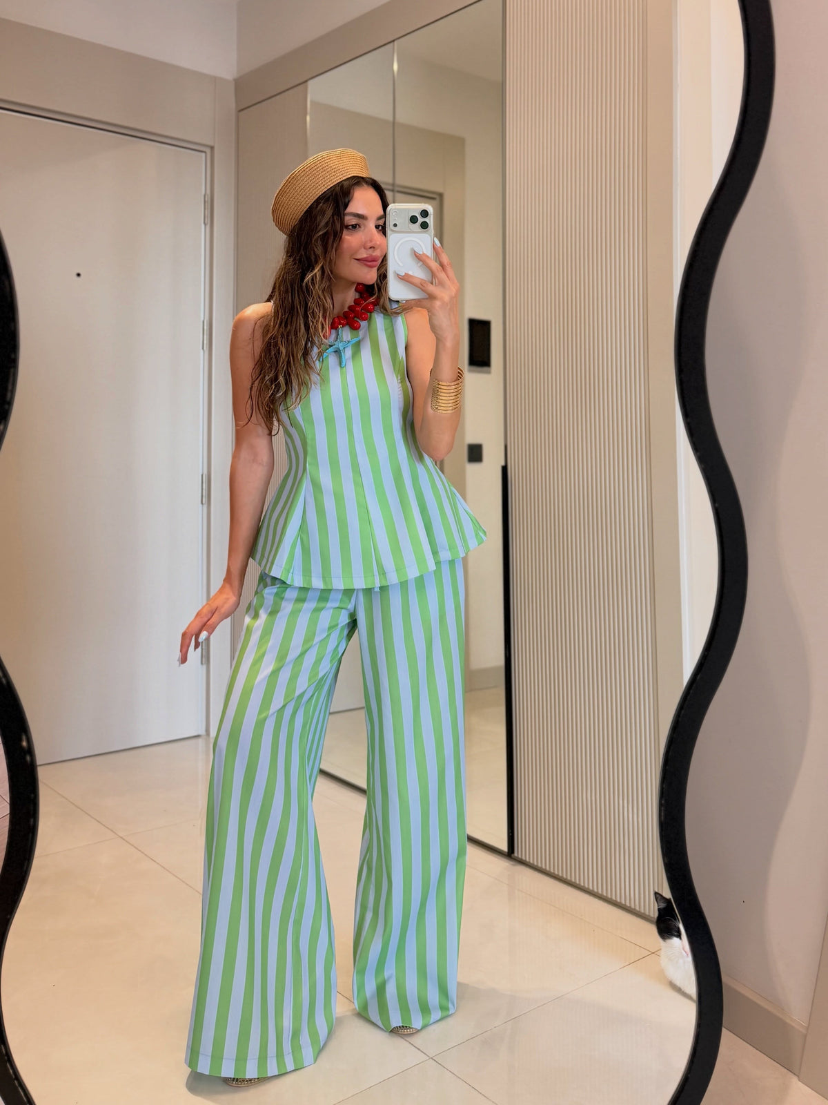 Candy Striped Coordinated Set