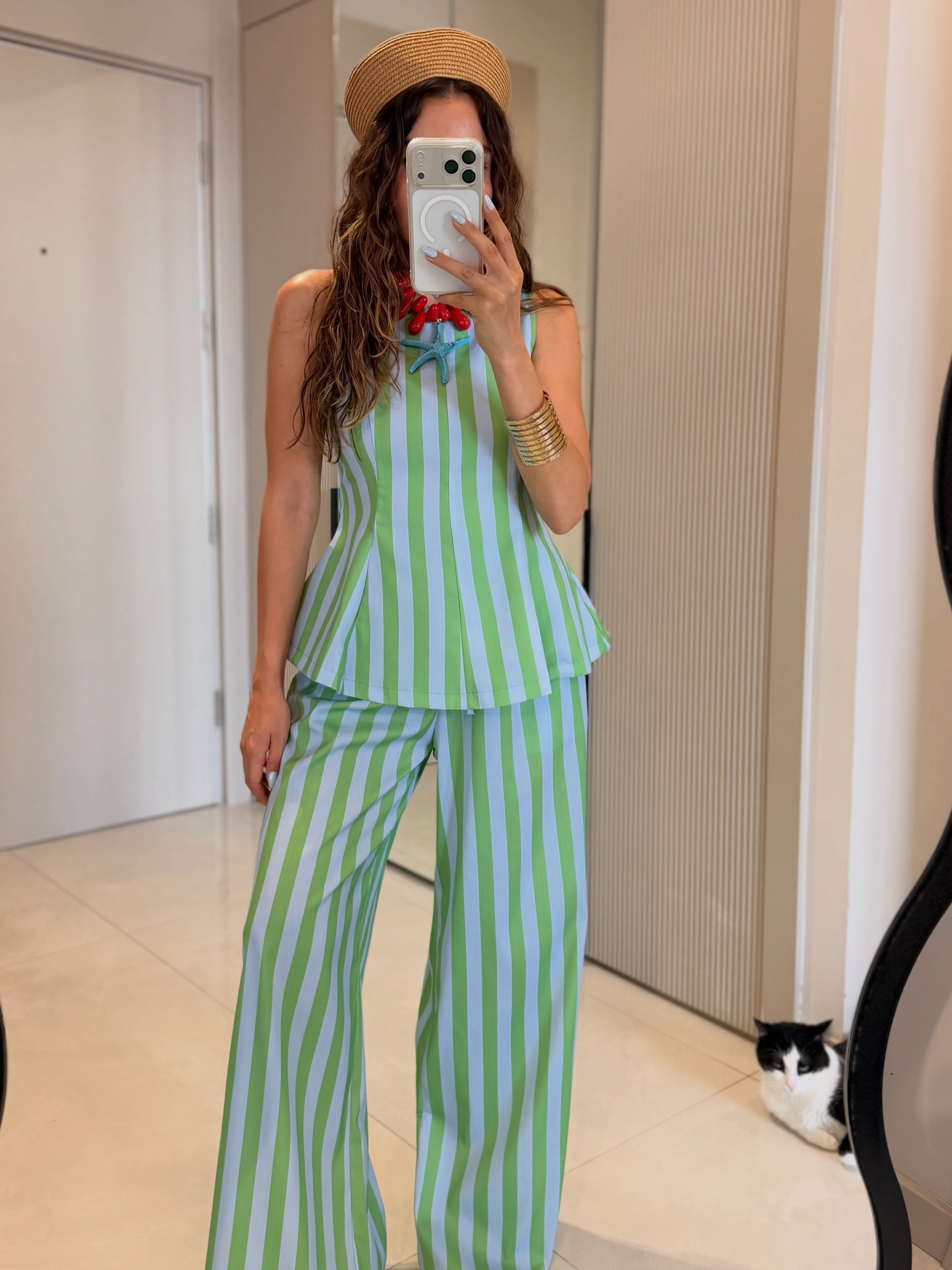 Candy Striped Coordinated Set