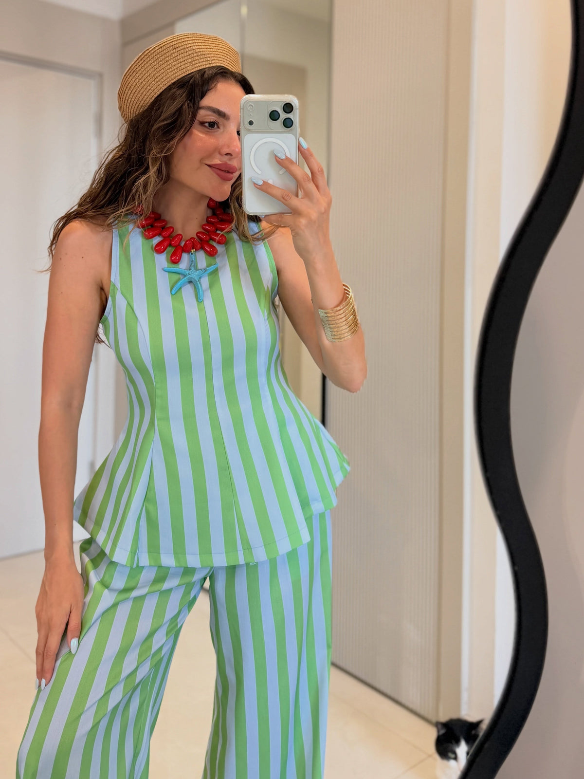 Candy Striped Coordinated Set