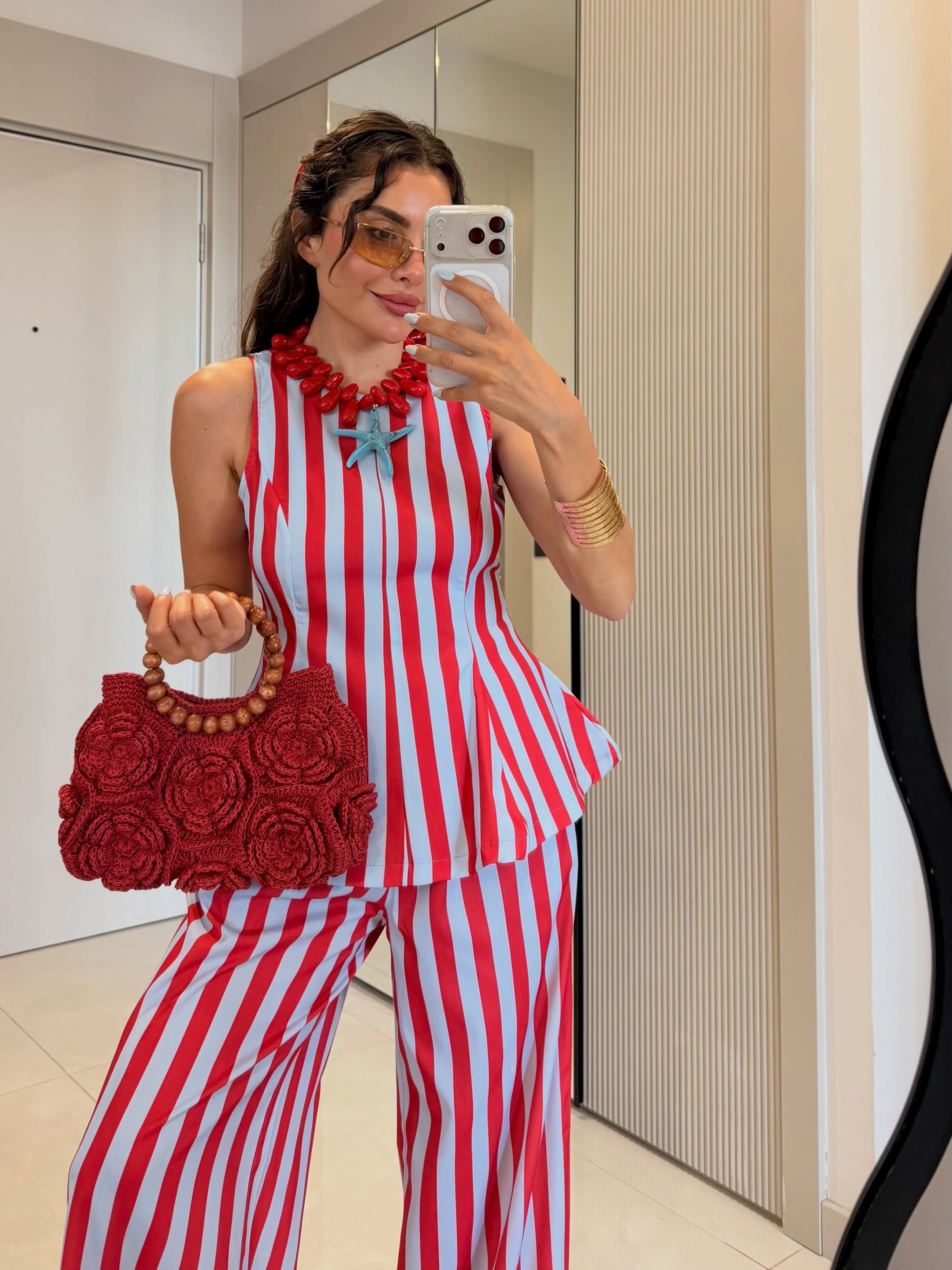 Candy Striped Coordinated Set