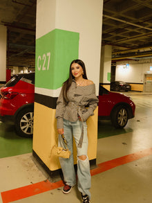 Diana Studded Denim Blouse