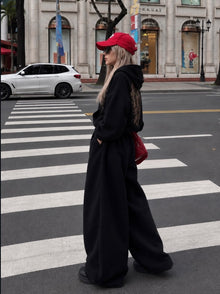 Hazel Sheer Mesh Wings Oversized Hoodie