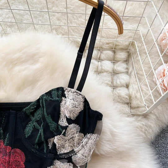 Audrina Embroidered Blouse and Skirt Set