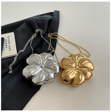 Designer Flower 3D Clutch with Shoulder Chain