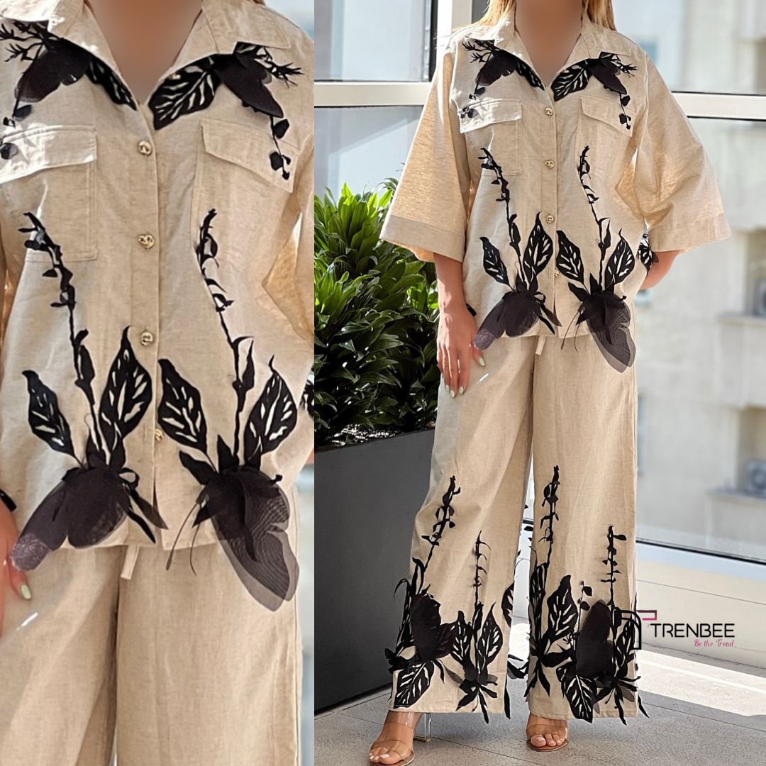 Gina Luxury Cotton Linen Co-ord Set