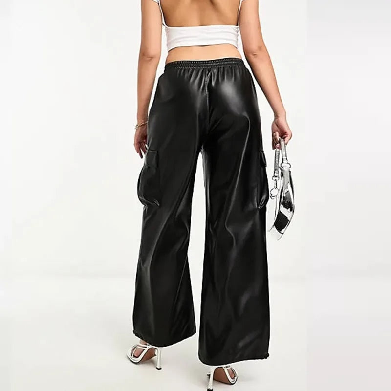 Wesley Leather Cargo Pants