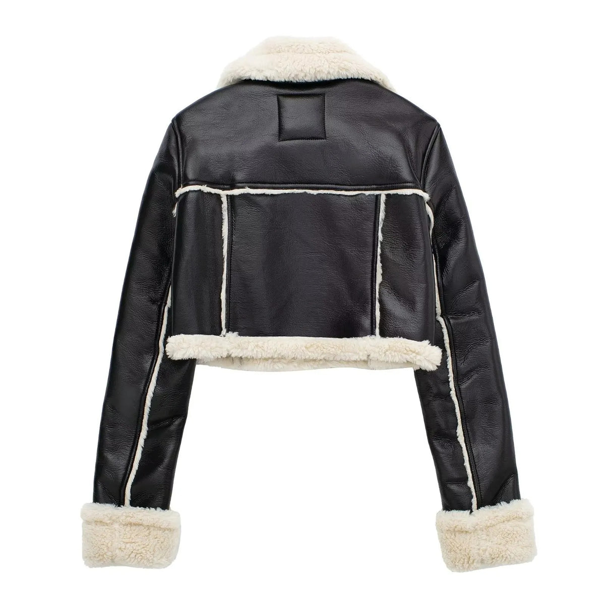 Yalda Short Jacket with faux leather finish