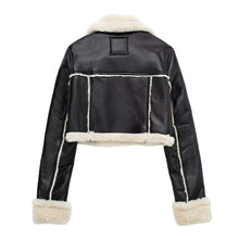 Yalda Short Jacket with faux leather finish