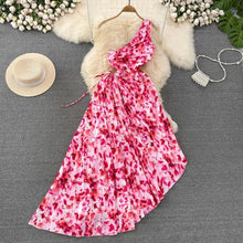 Elle Pleated Diagonal Dress