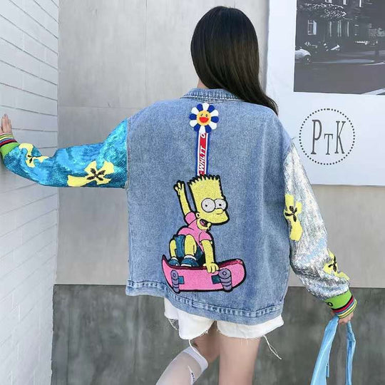 Alaska Denim Jacket with Sequined work