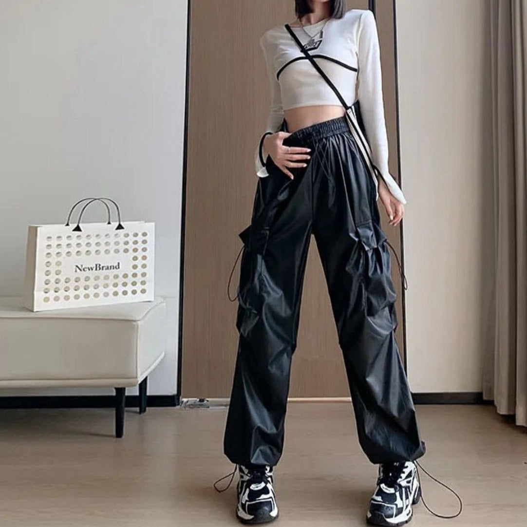 Wesley Leather Cargo Pants