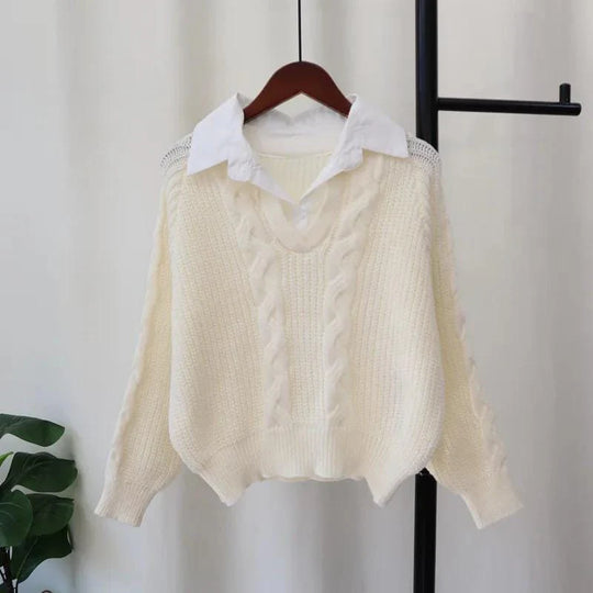 Ambre Statement Shirt with Attached Sweater