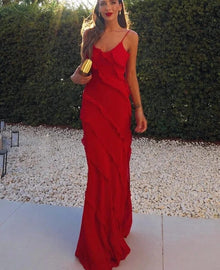 Stormi Maxi floor length Dress with Ruffle Detailing