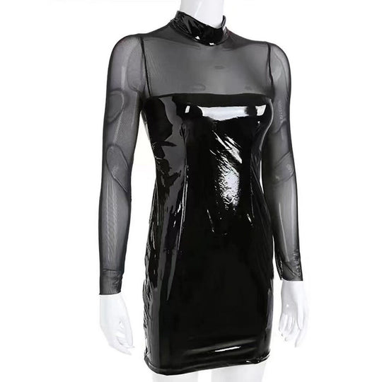 Felicia Leather Sheath Bodycon Dress