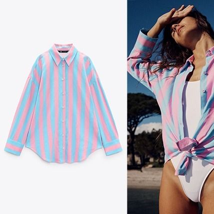 Claire Color Block Satin Shirt