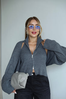 Liana Knitted Blouse with Coordinated Shrug