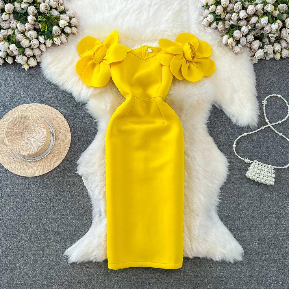 Liana 3D Flower Applique Dress