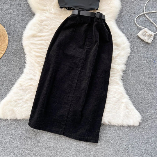 Audrina Embroidered Blouse and Skirt Set