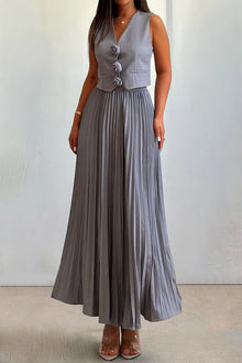 Helena Luxe Vest Suit With Skirt