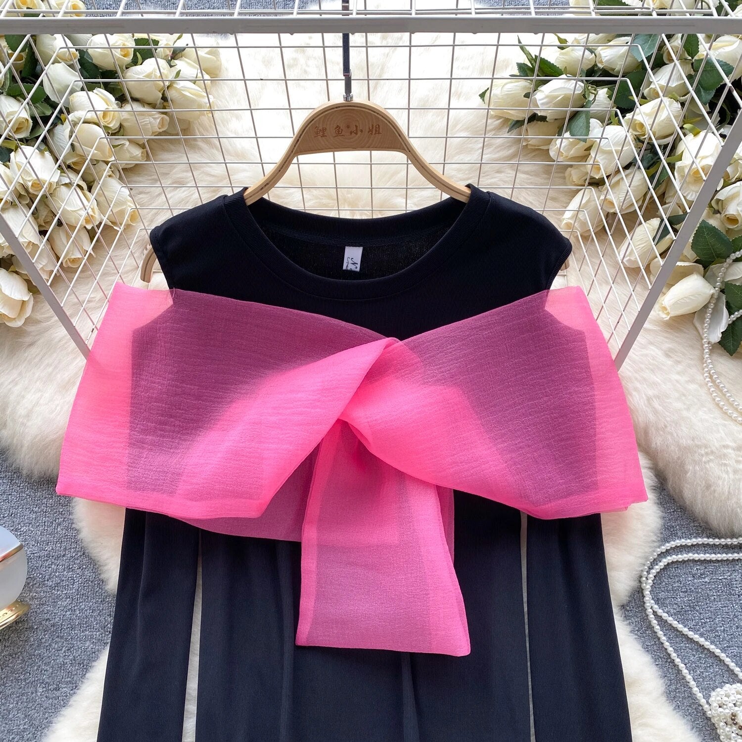 Margerine Luxury Knit Top with Bow Detailing