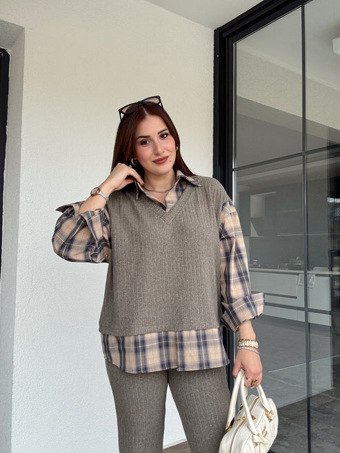 Astana Plaid Coord Set