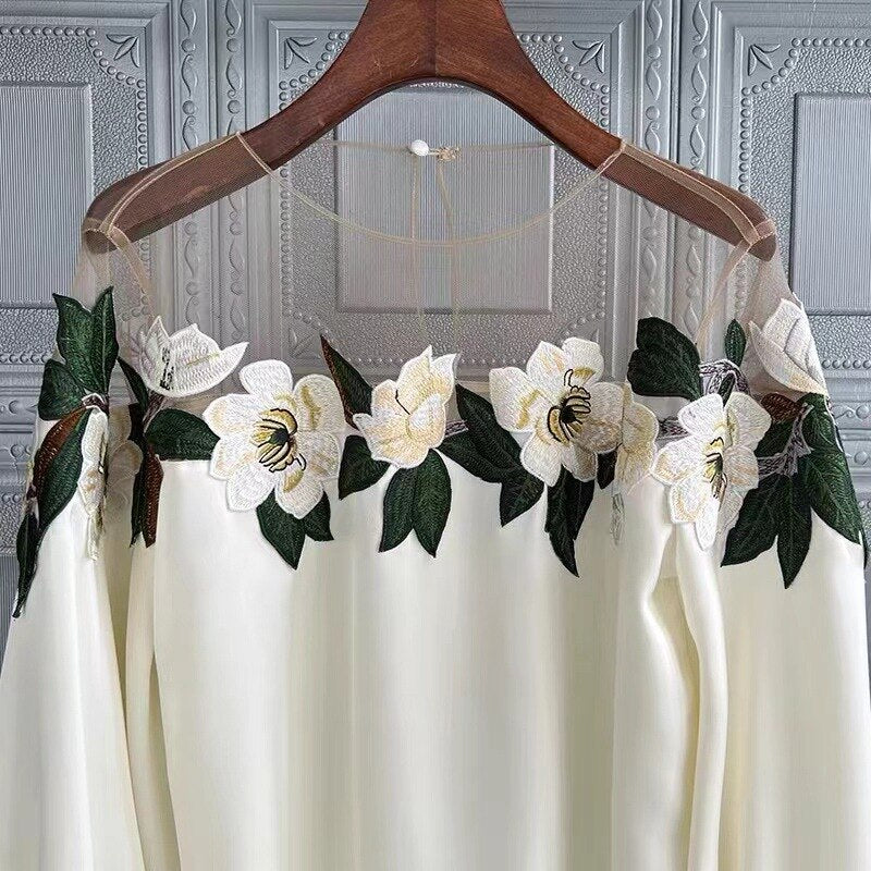 Brittany Floral Embroidered Designer Blouse