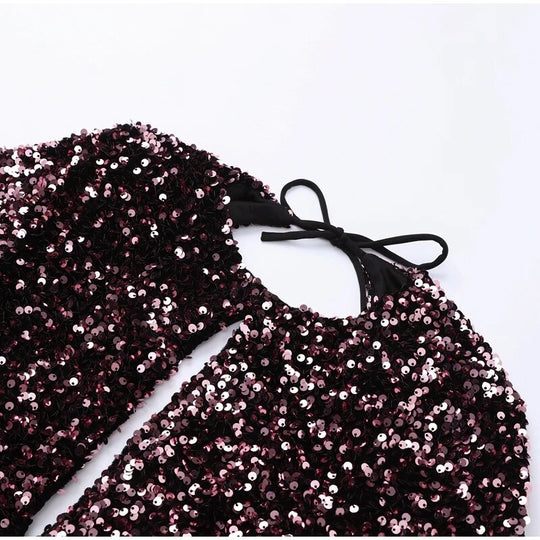 MulBerry Sequined Dress