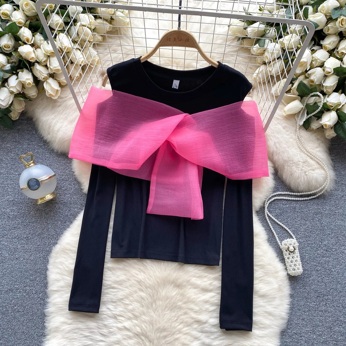 Margerine Luxury Knit Top with Bow Detailing