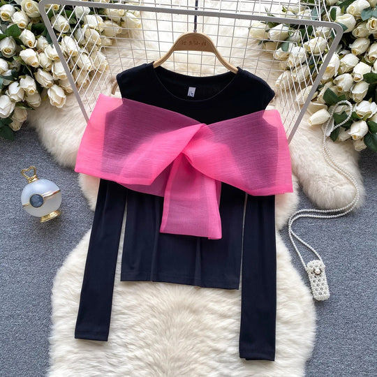 Margerine Luxury Knit Top with Bow Detailing